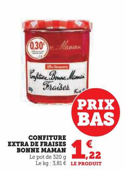confiture extra de fraises bonne maman