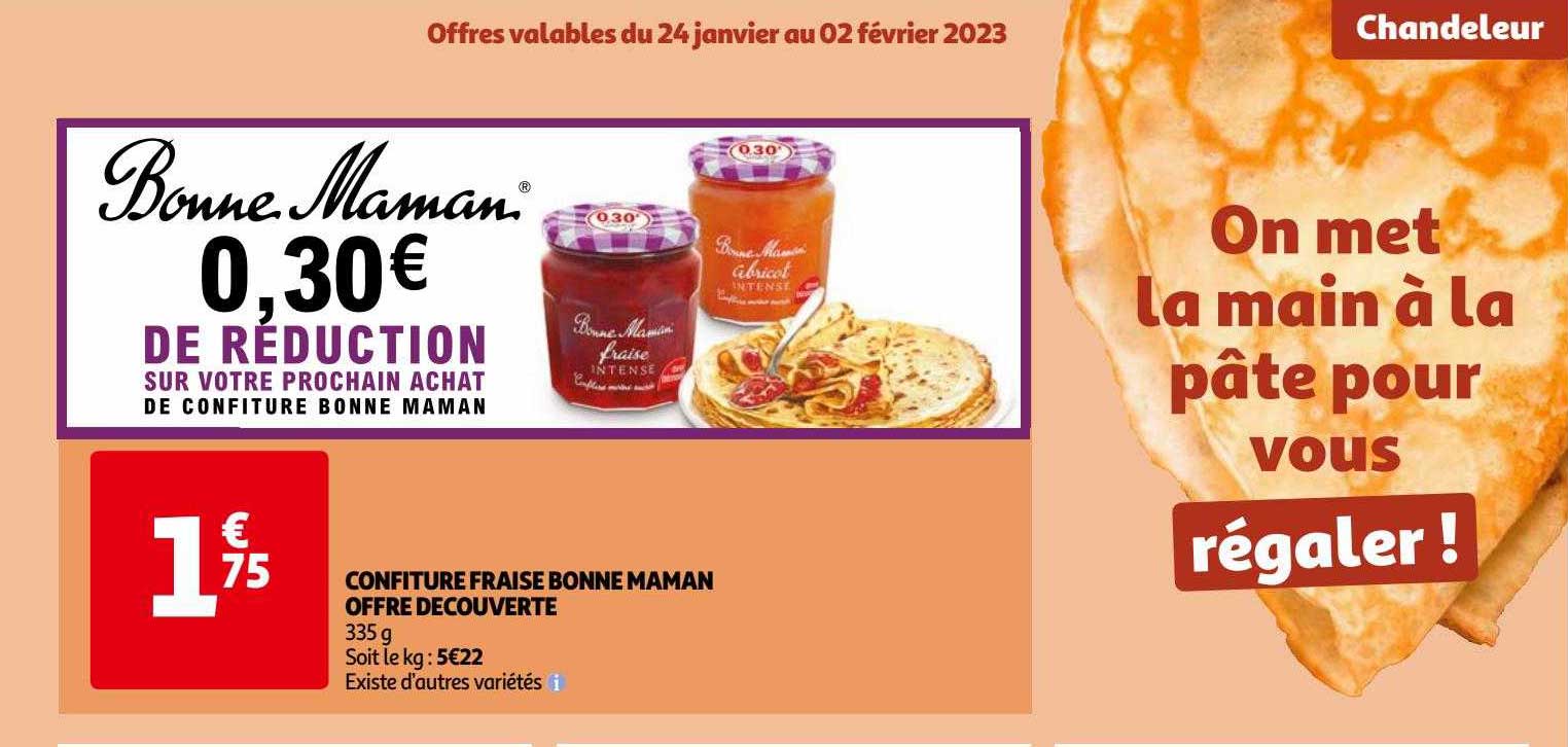 confiture fraise bonne maman offre découverte