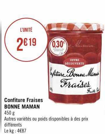 Confiture Fraises Bonne Maman