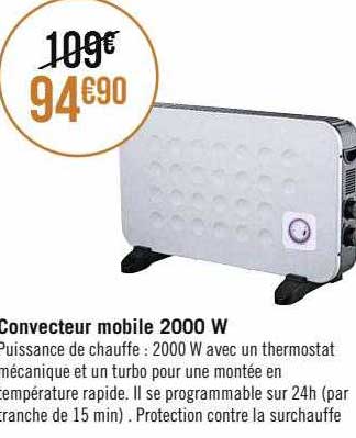 Convecteur Mobile 2000w
