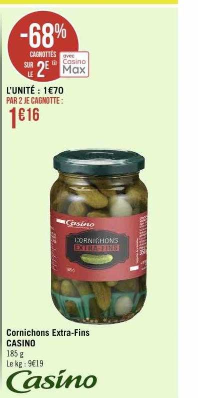 cornichons extra-fins casino