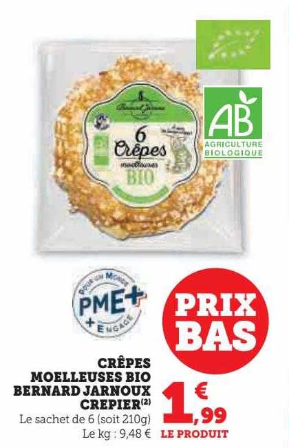 crêpes moelleuses bio bernard jarnoux crêpier