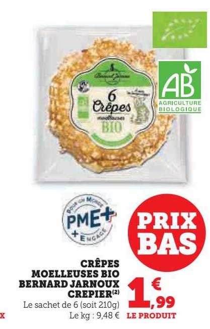 crêpes moelleuses bio bernard jarnoux crêpier