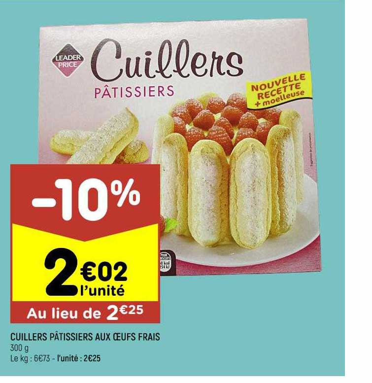 cuillers pâtissiers aux oeufs frais