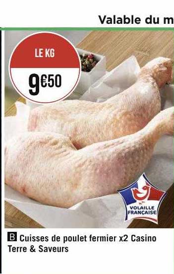 Cuisses De Poulet Fermier X2 Casino Terre & Saveurs