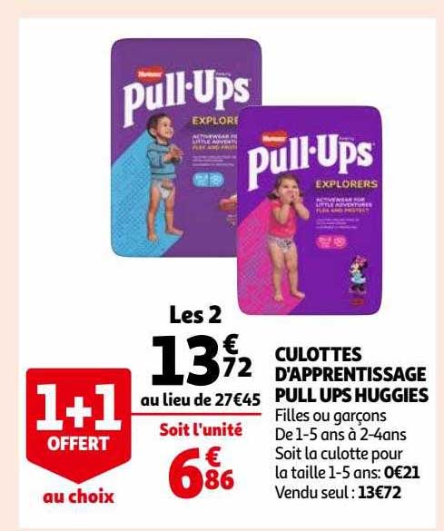 culottes d'apprentissage pull ups huggies