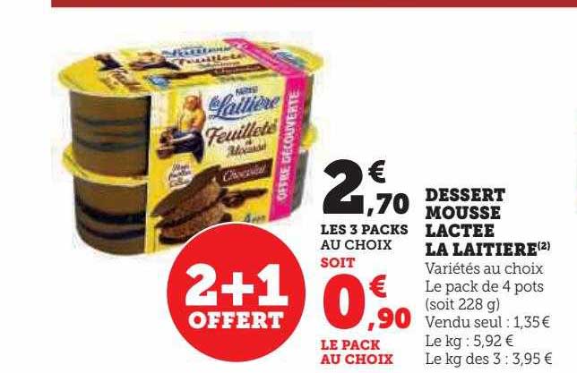 Dessert Mousse Lactée La Laitière