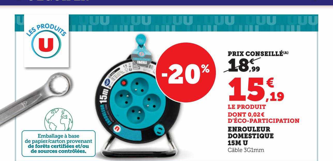 enrouleur domestique 15m u