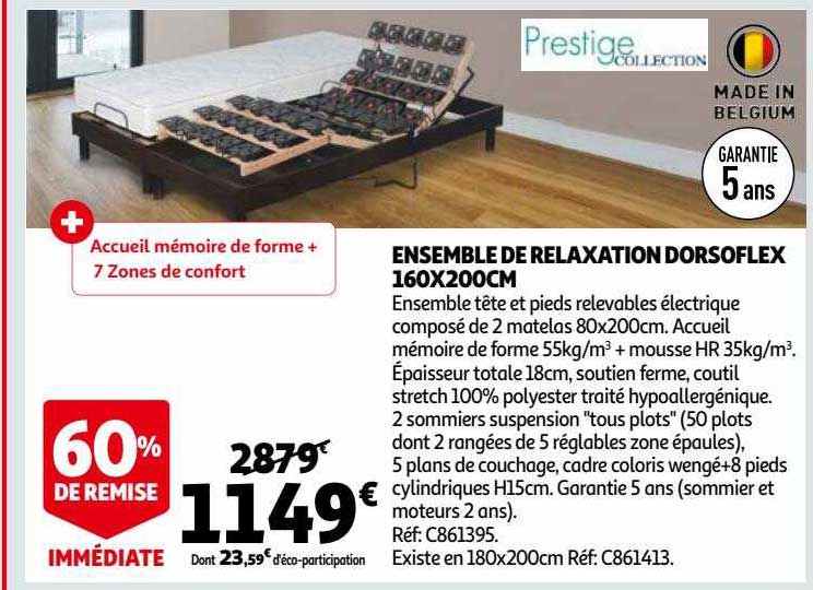 ensemble relaxation dorsoflex 160 x 200 cm