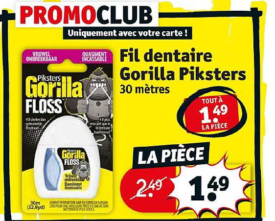fil dentaire gorilla piksters