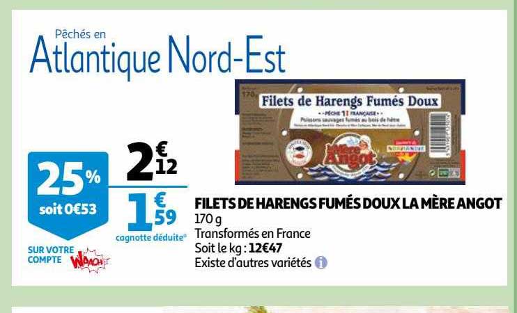 filets de harengs fumés doux la mère angot