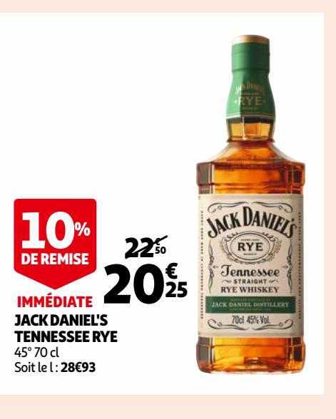 jack daniel's tennessee rye