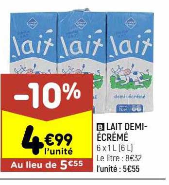 lait demi-écrémé