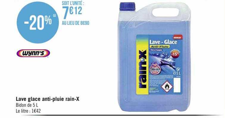 lave glace anti-pluie rain-x wynn's