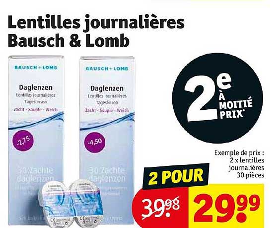 lentilles journalières bausch & lomb