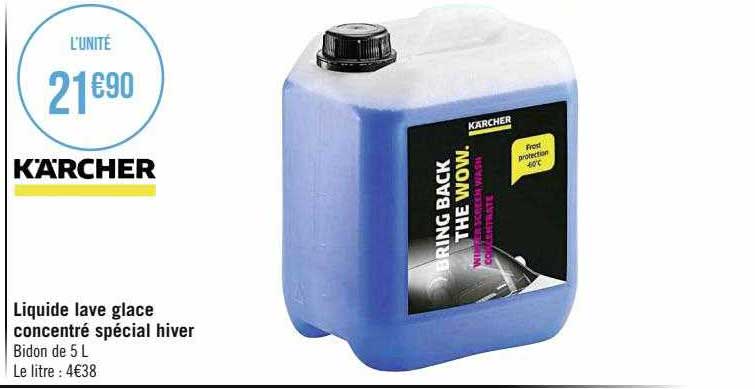 liquide lave glace concentré spécial hiver kärcher