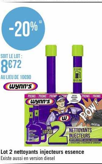 lot 2 nettoyants injecteurs essence wynn's