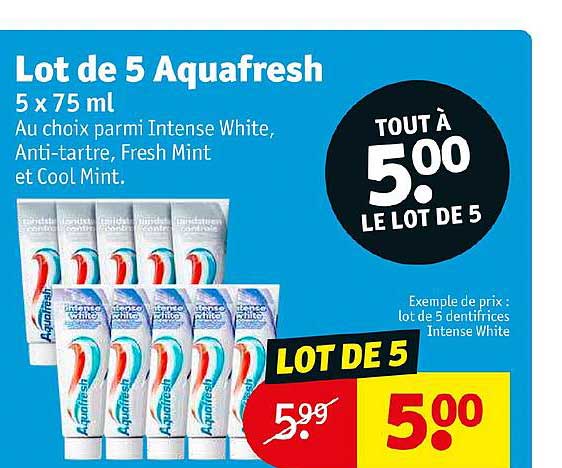 Lot De 5 Aquafresh