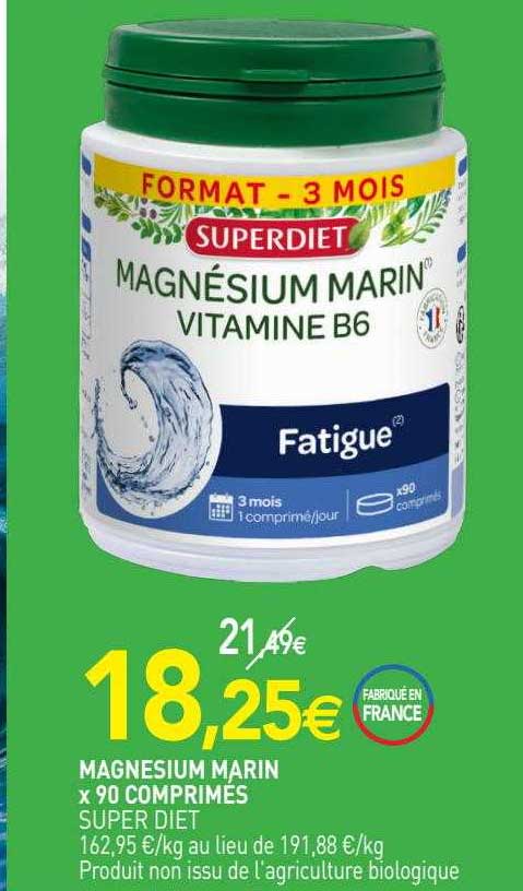 magnesium marin x 90 comprimés super diet