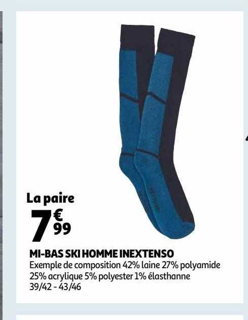 mi-bas ski homme inextenso