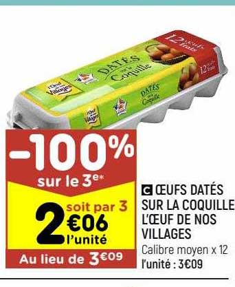 œufs datés sur la coquille l’œuf de nos villages