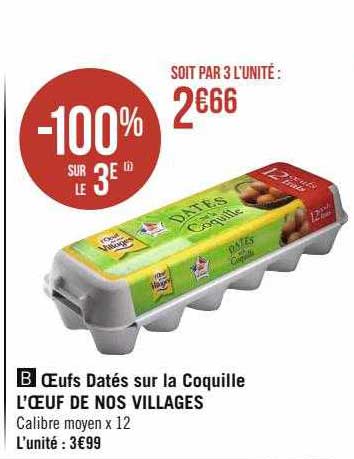 œufs datés sur la coquille l’œuf de nos villages