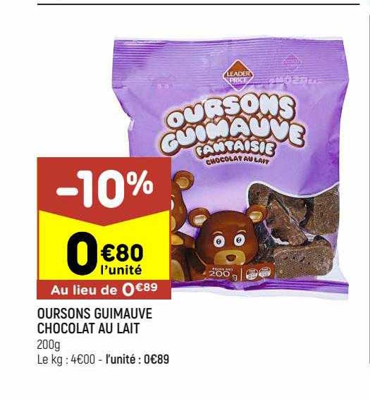Oursons Guimauve Chocolat Au Lait