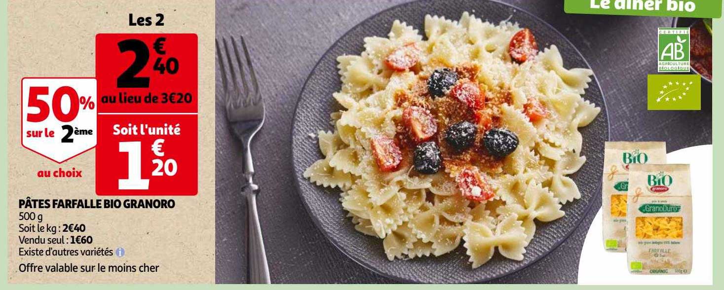 Pâtes Farfalle Bio Granoro