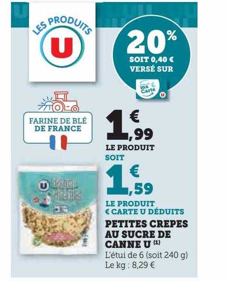 petites crêpes au sucre de canne u