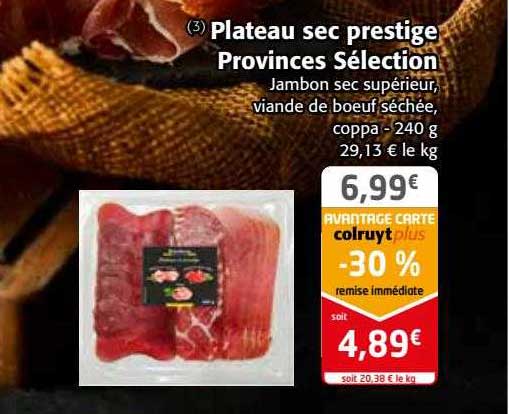 plateau sec prestige provinces sélection