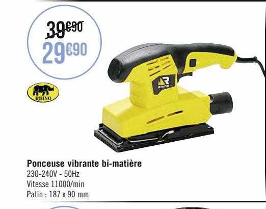 ponceuse vibrante bi-matière rhino