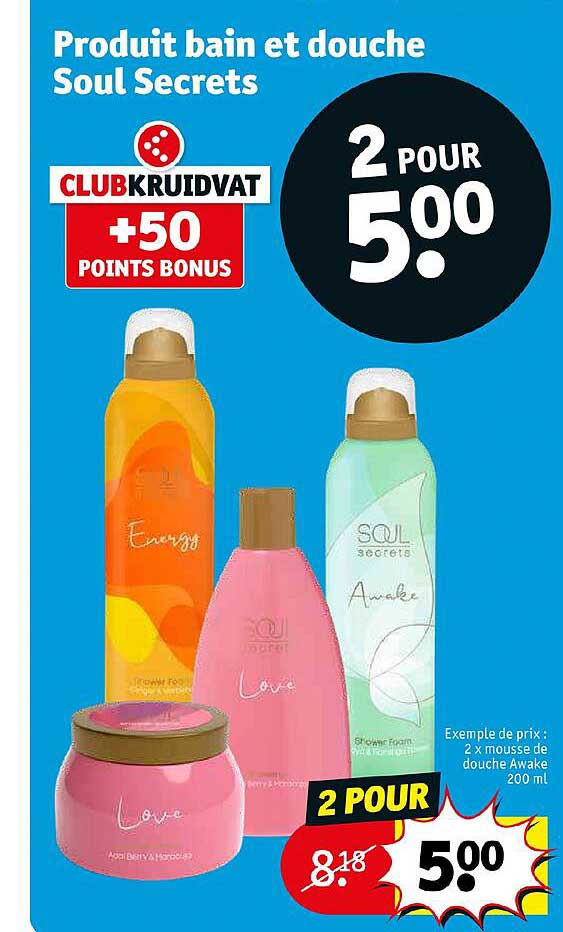 produit bain et douche soul secrets