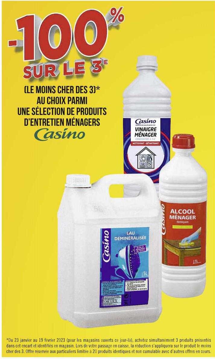 produits d'entretien ménagers casino
