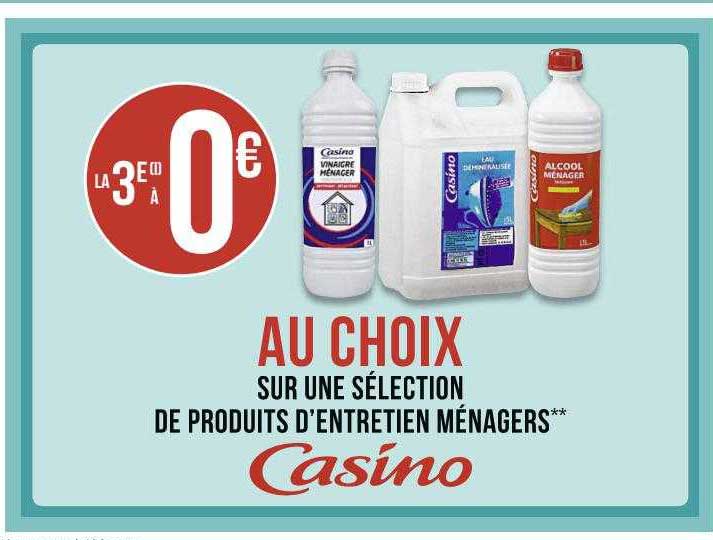 produits d'entretien ménagers casino