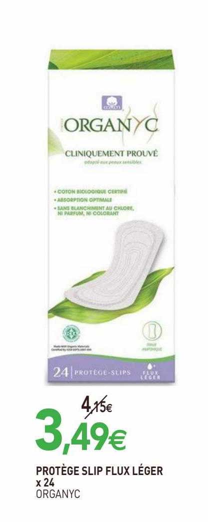 protège slip flux léger x 24 organyc