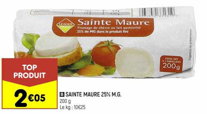 sainte maure 25% m.g.