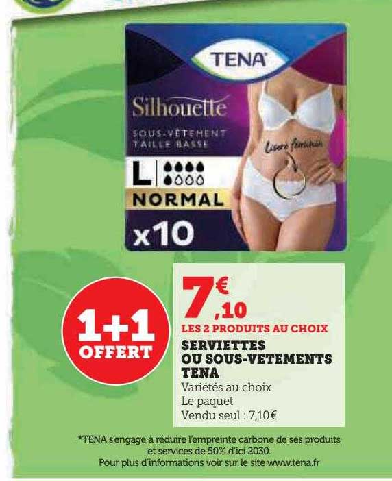 serviettes ou sous-vêtements tena