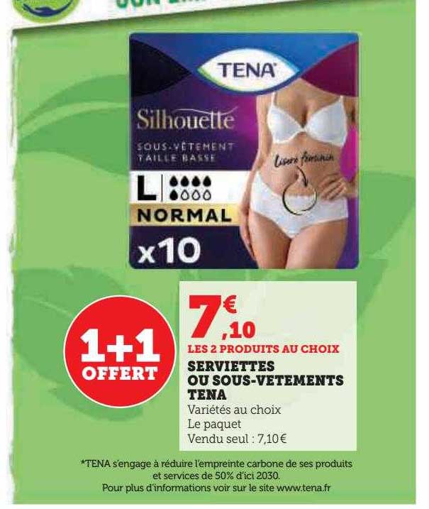 serviettes ou sous-vêtements tena