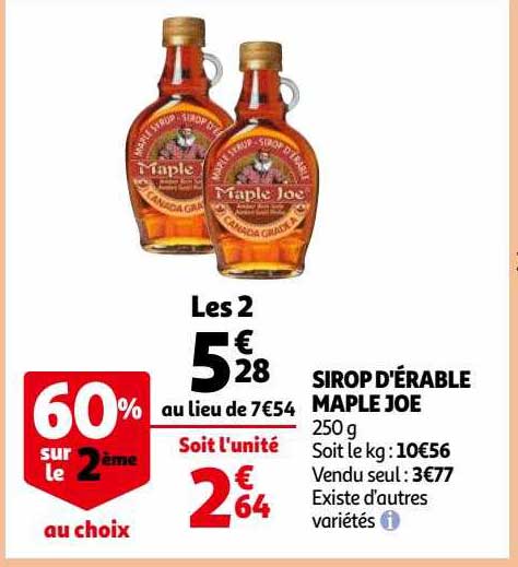 sirop d'érable maple joe