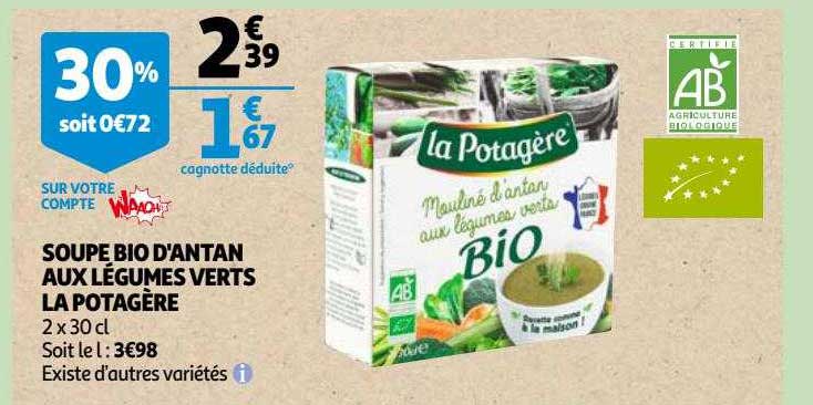 Soupe Bio D'antan Aux Légumes Vers La Potagère