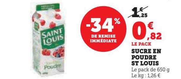 sucre en poudre st louis
