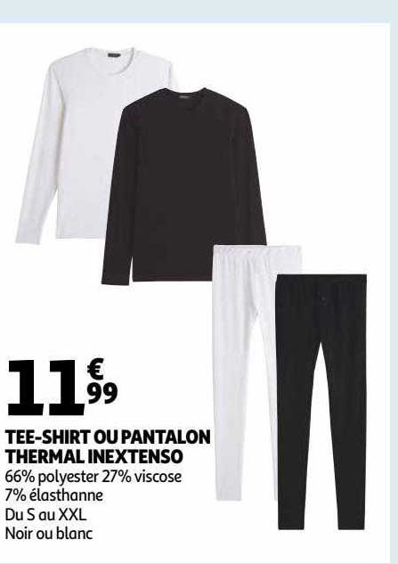 tee-shirt ou pantalon thermal inextenso