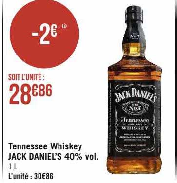 tennessee whiskey jack daniel's 40% vol.