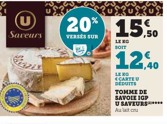 Tomme De Savoie Igp U Saveurs