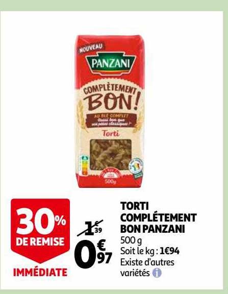 torti complètement bon panzani