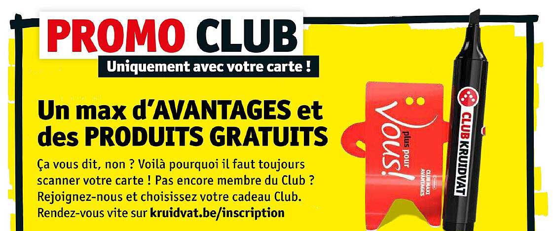 un max d'avantages et des produits gratuits