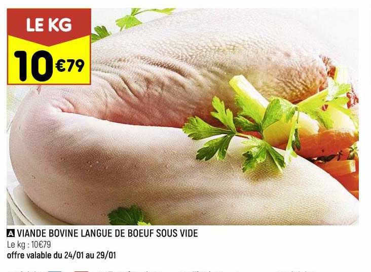 viande bovine langue de boeuf sous vide