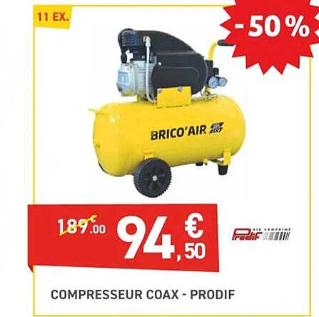 compresseur coax - prodif brico'air
