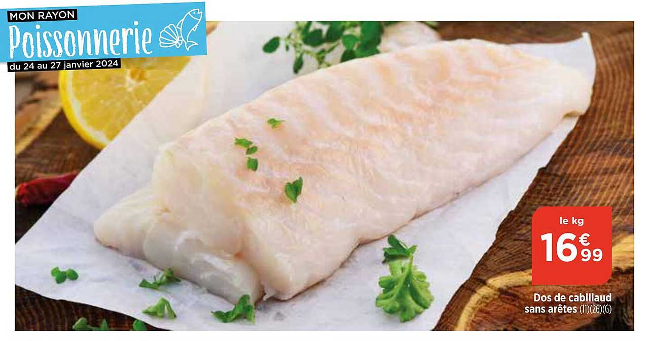 dos de cabillaud sans arêtes