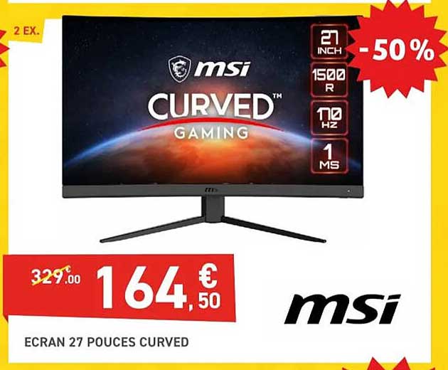 écran 27 pouces curved msi